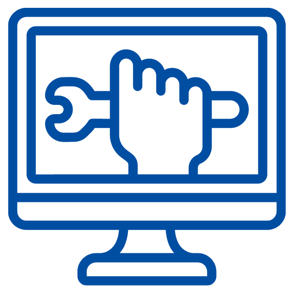 Monitor and maintenance icon